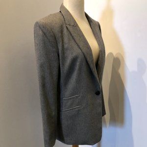 Rag & Bone New York Grey Wool Blend Button Blazer